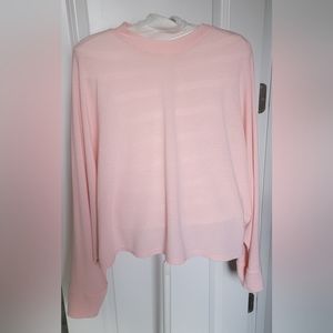 glam-Light pink blouse- butterfly sleeve- size small